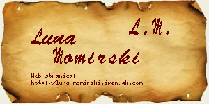 Luna Momirski vizit kartica